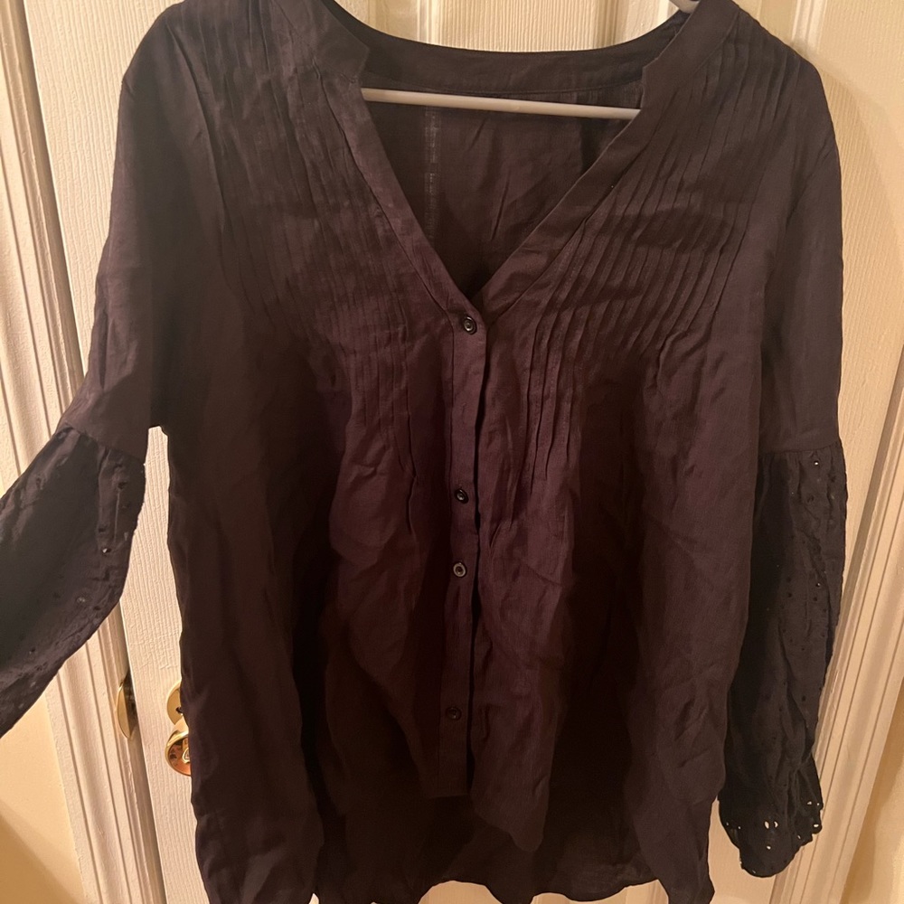 Boho Black Blouse